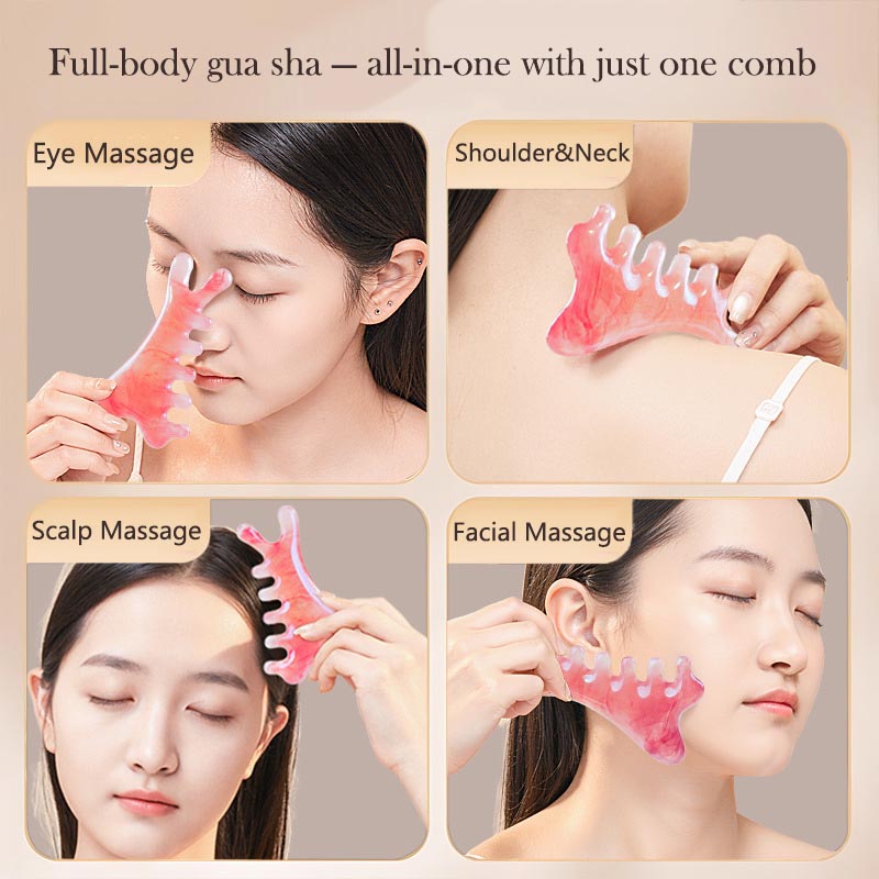 SheFav Multifunctional Natural Resin Massage Combs