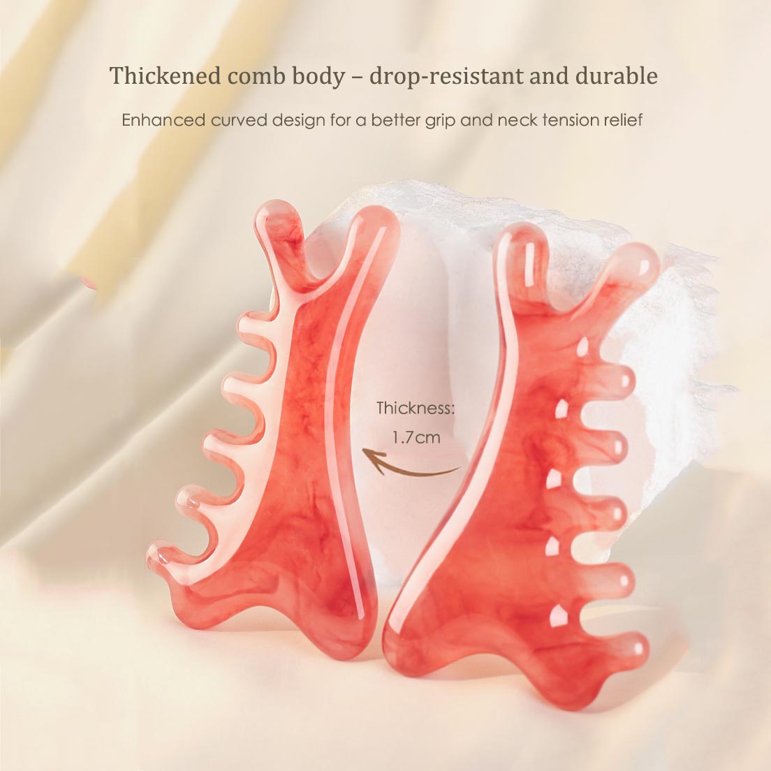 SheFav Multifunctional Natural Resin Massage Combs