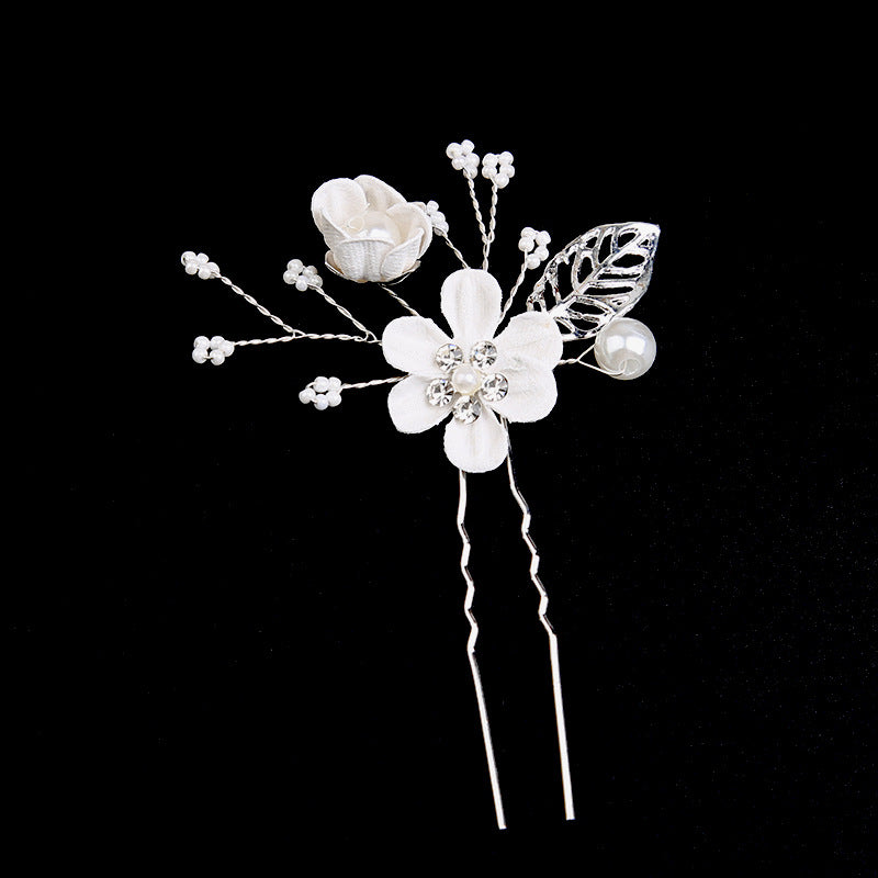 SheFav Wedding Silver Leaves Flower Hair Combs Bride Headpieces Hair Clip