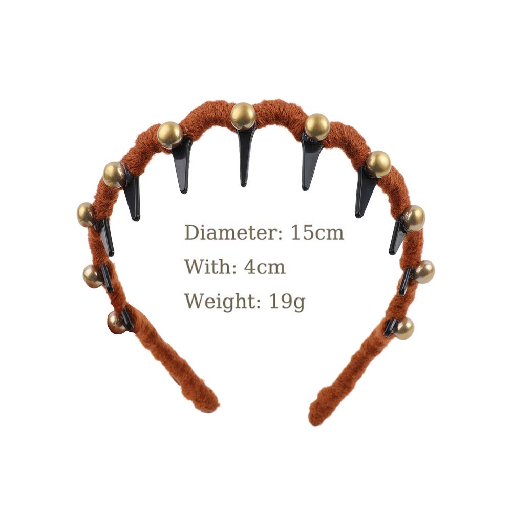 Handmade Pearl Knitted Headband with Claws