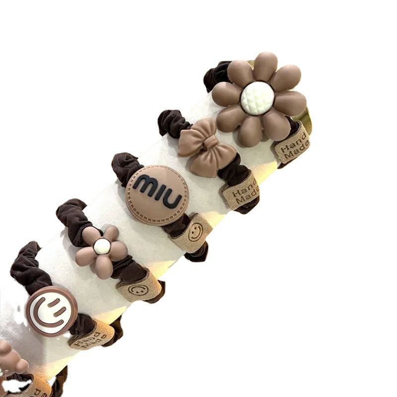 Smile Flower Elastic Hair Bands Scrunchies for Hair - SHEFAV