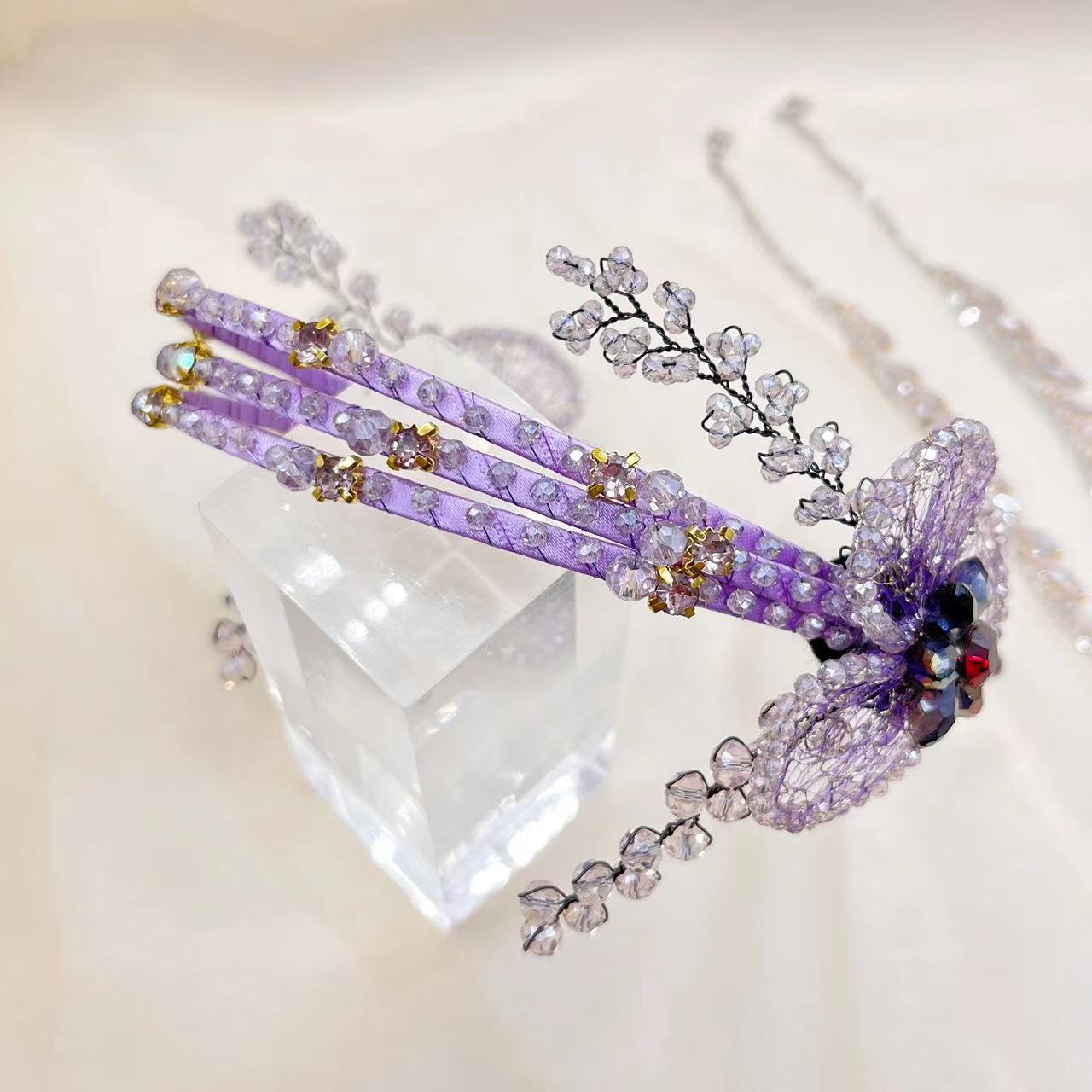 Vintage Handmade Knitted Flower Tassel Headband - SHEFAV