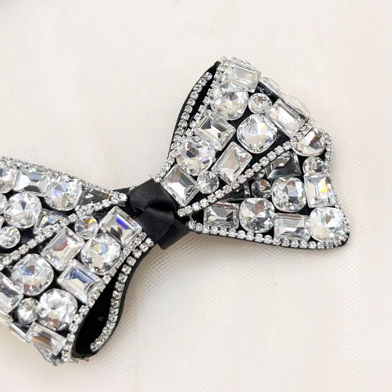 Diamond Bowknot Hair Clip Ponytail Holder Hair Tie - SHEFAV