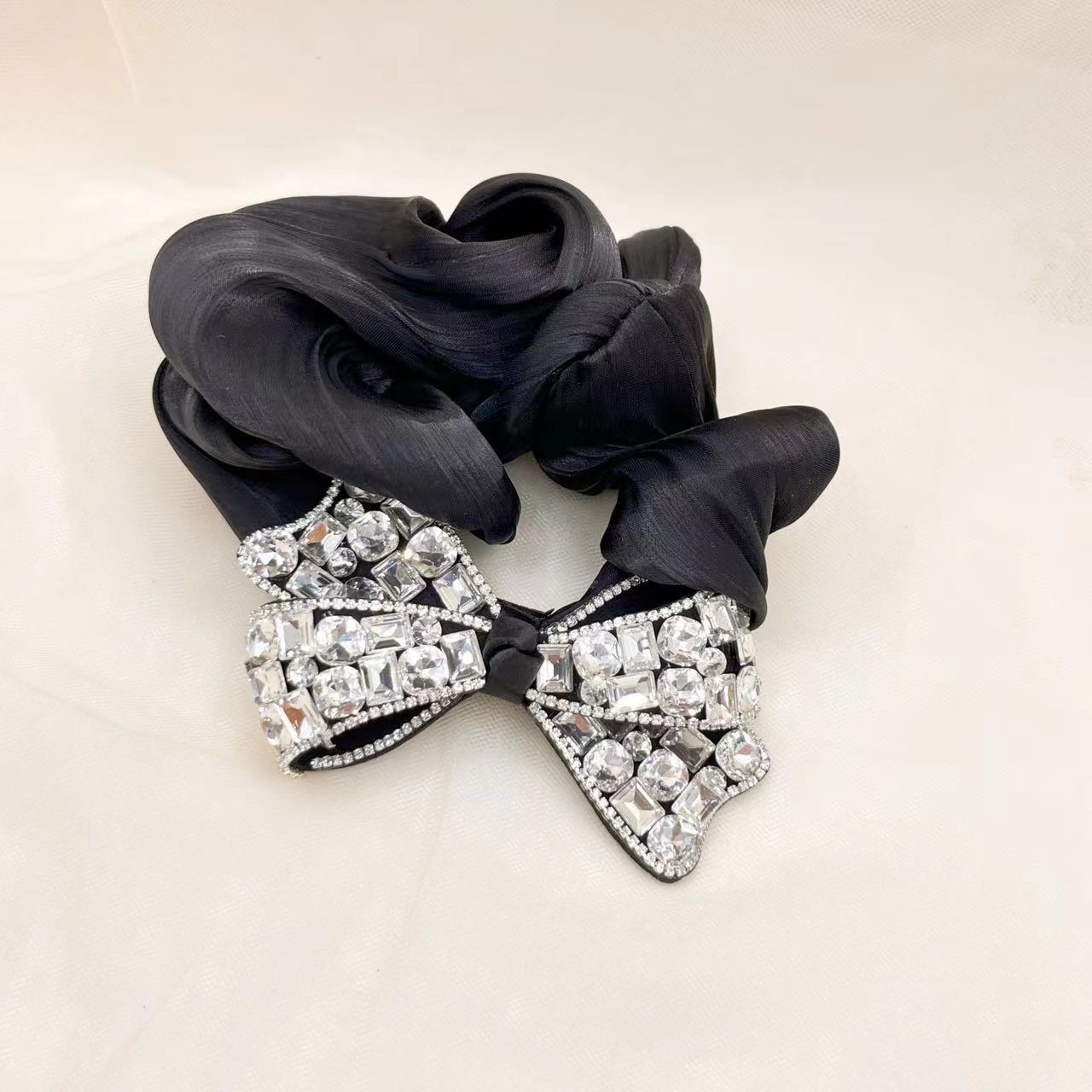 Diamond Bowknot Hair Clip Ponytail Holder Hair Tie - SHEFAV