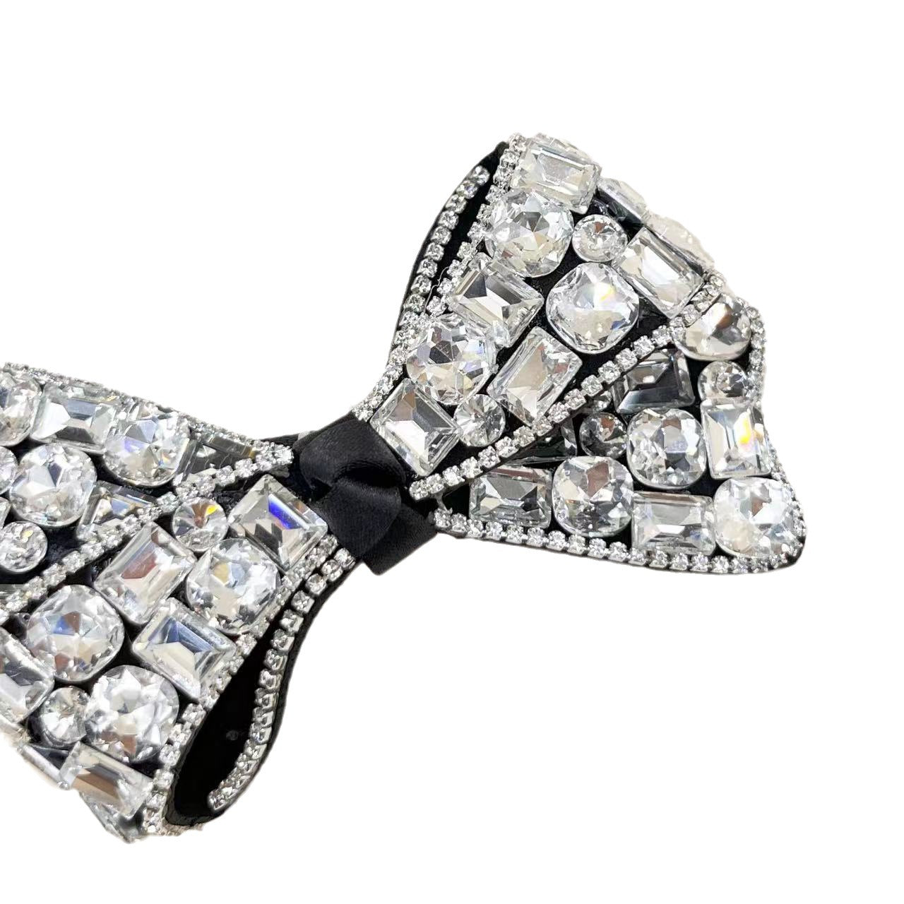 Diamond Bowknot Hair Clip Ponytail Holder Hair Tie - SHEFAV