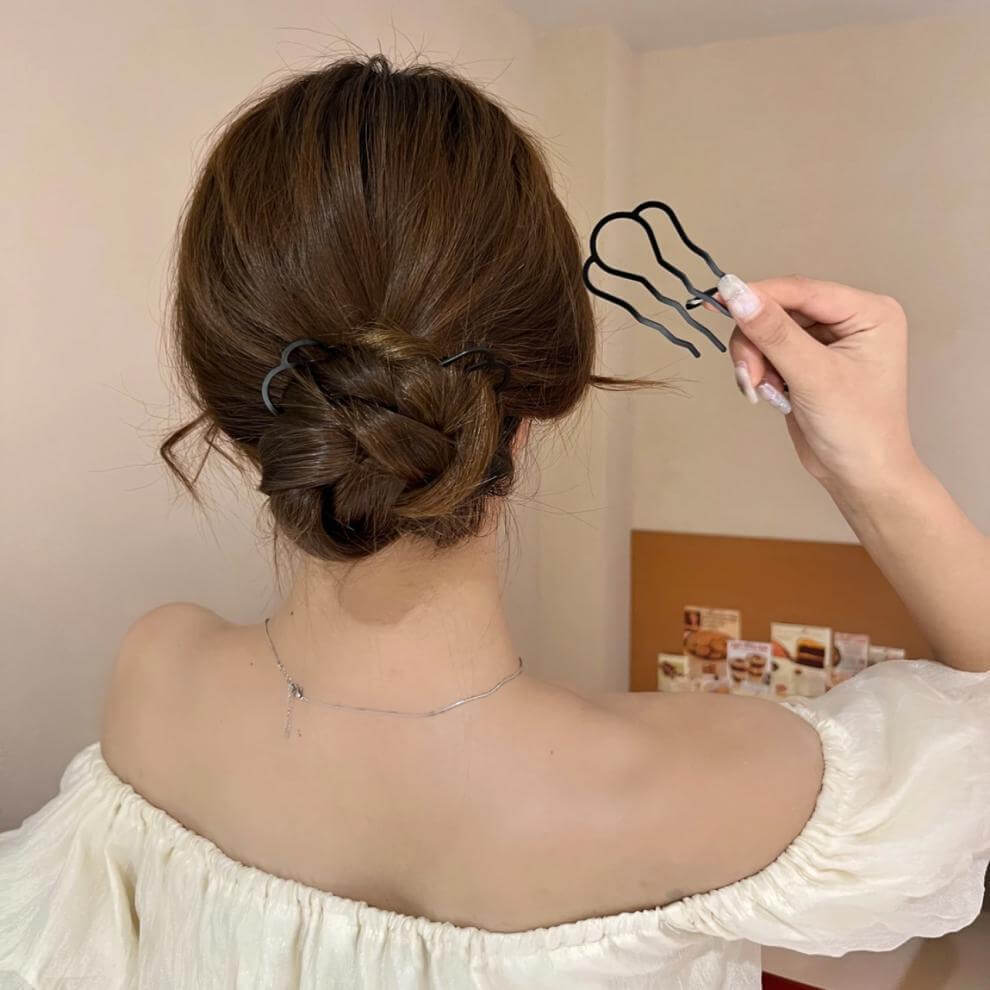 6Pcs Hair Pins Combs French Twist Updo Hairstyle Tools