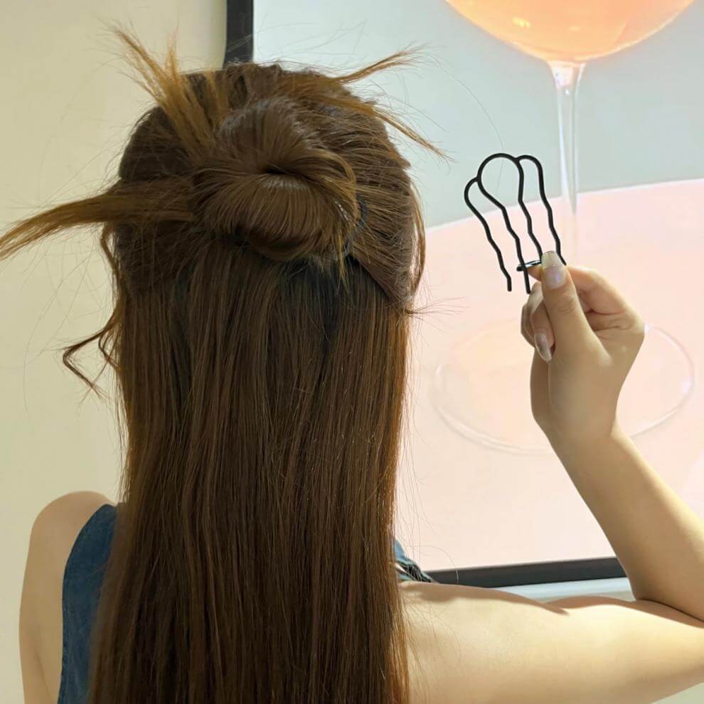 6Pcs Hair Pins Combs French Twist Updo Hairstyle Tools