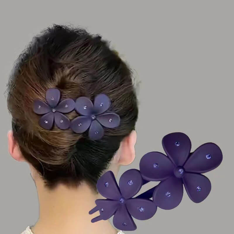 Shefav Sparkly Diamond Flower Hair Clips Claws Duckbill Hair Barrettes Hair Pins Clamps Bun Updo Holders Accessories for Women Girls