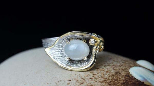 Silver gem stone ring precious stone jewelry SheFav