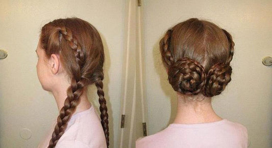 SheFav Elegant Braided Double Bun Hairstyle Tutorial for Long Hair