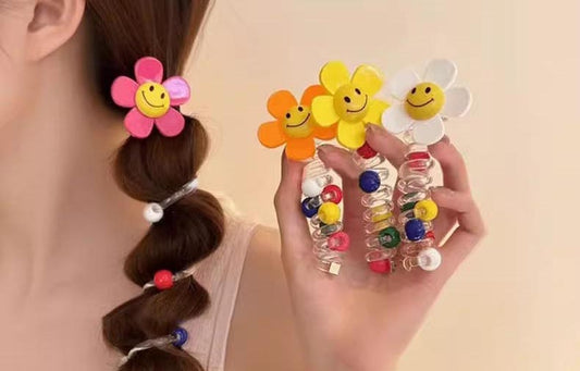 SheFav Phone Wire Hair Coil Styling Bands for Ponytail