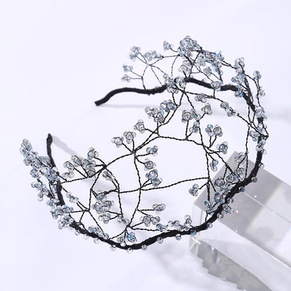 Handmade Knitted Crystal Bead Headband