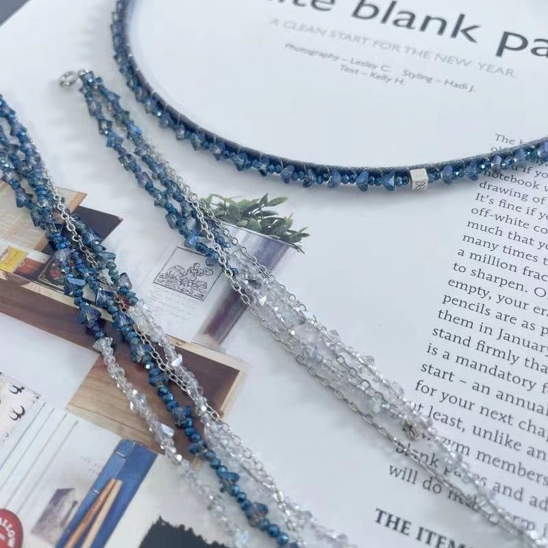 Handmade Knitted Crystal Detatchable Tassel Headband - SHEFAV