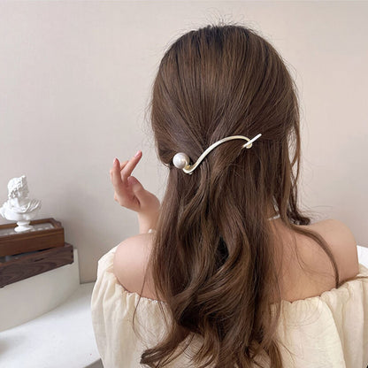 Handmade Pearl Updo Hairstyle Twist Hair Clips