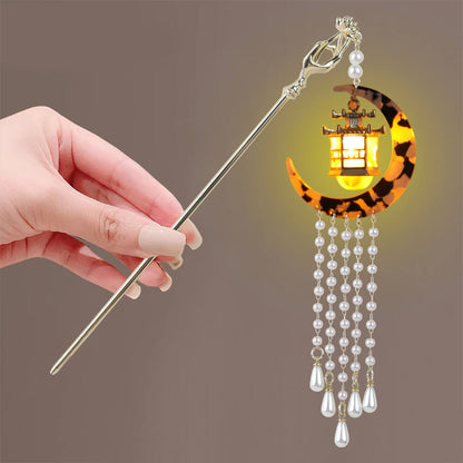 Moon Tassel Lantern Hair Clasp Hair Pin