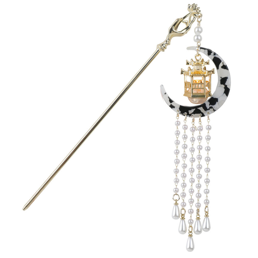 Moon Tassel Lantern Hair Clasp Hair Pin