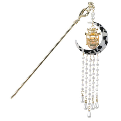 Moon Tassel Lantern Hair Clasp Hair Pin