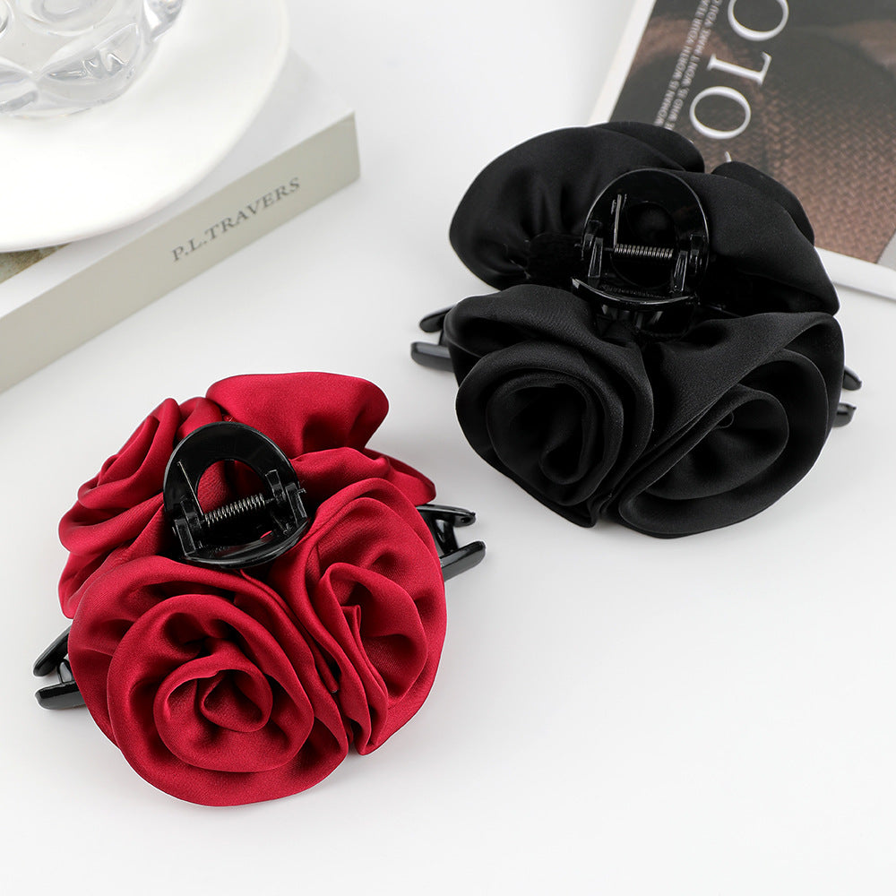 Large Handmade Rose Flower Hair Claw Clips