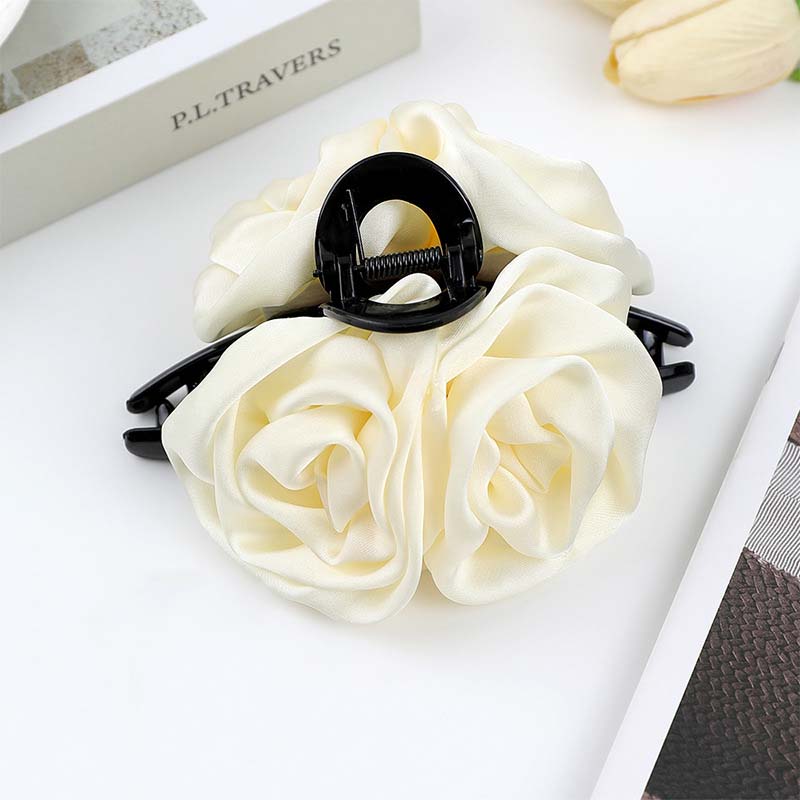 Large Handmade Rose Flower Hair Claw Clips