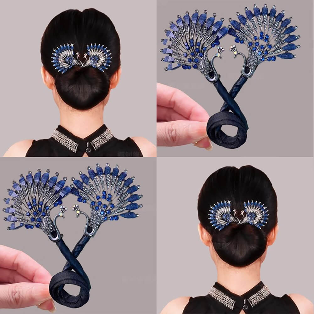 Peacock Easy Updo Hairstyle Tool Twist Hair Clips