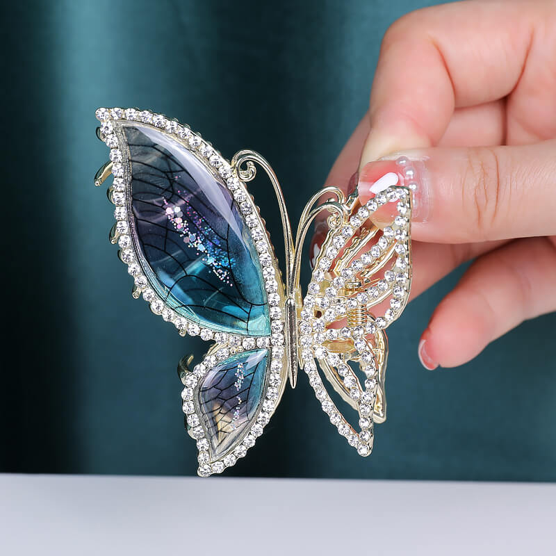 SheFav Diamond Butterfly Hair Claw Clips