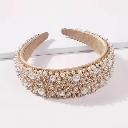 Handmade Baroque Pearls Broad Headband