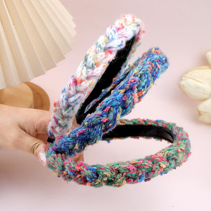 SheFav Handmade Mixed Color Woven headband