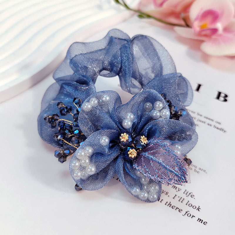 Flower Ponytail Holders - Pretty in Hot Pink Flower Ponytail Holders - Pretty in Hot Pink