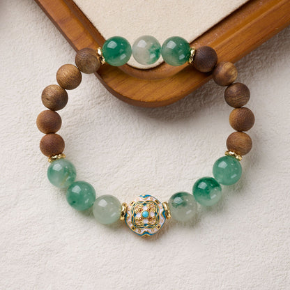 SheFav Natural African Emerald  Agarwood Bracelet