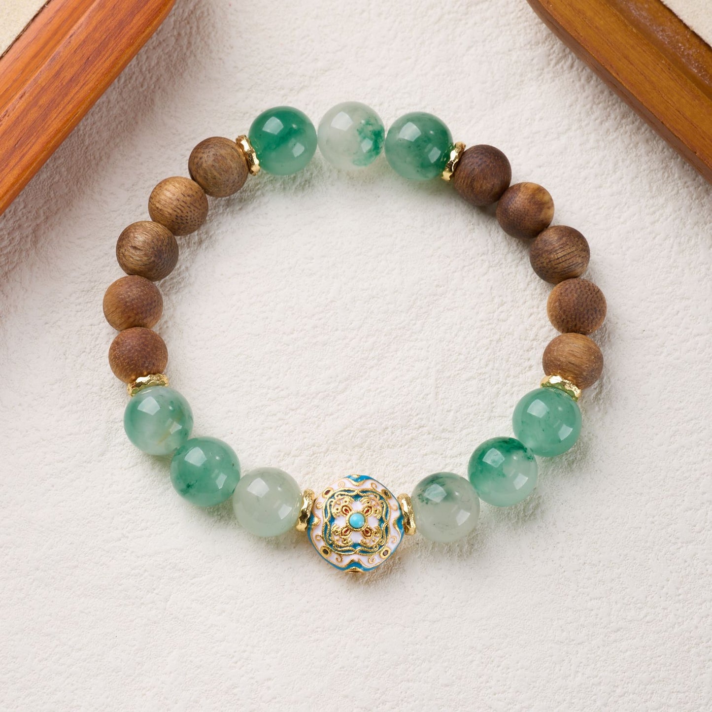 SheFav Natural African Emerald  Agarwood Bracelet