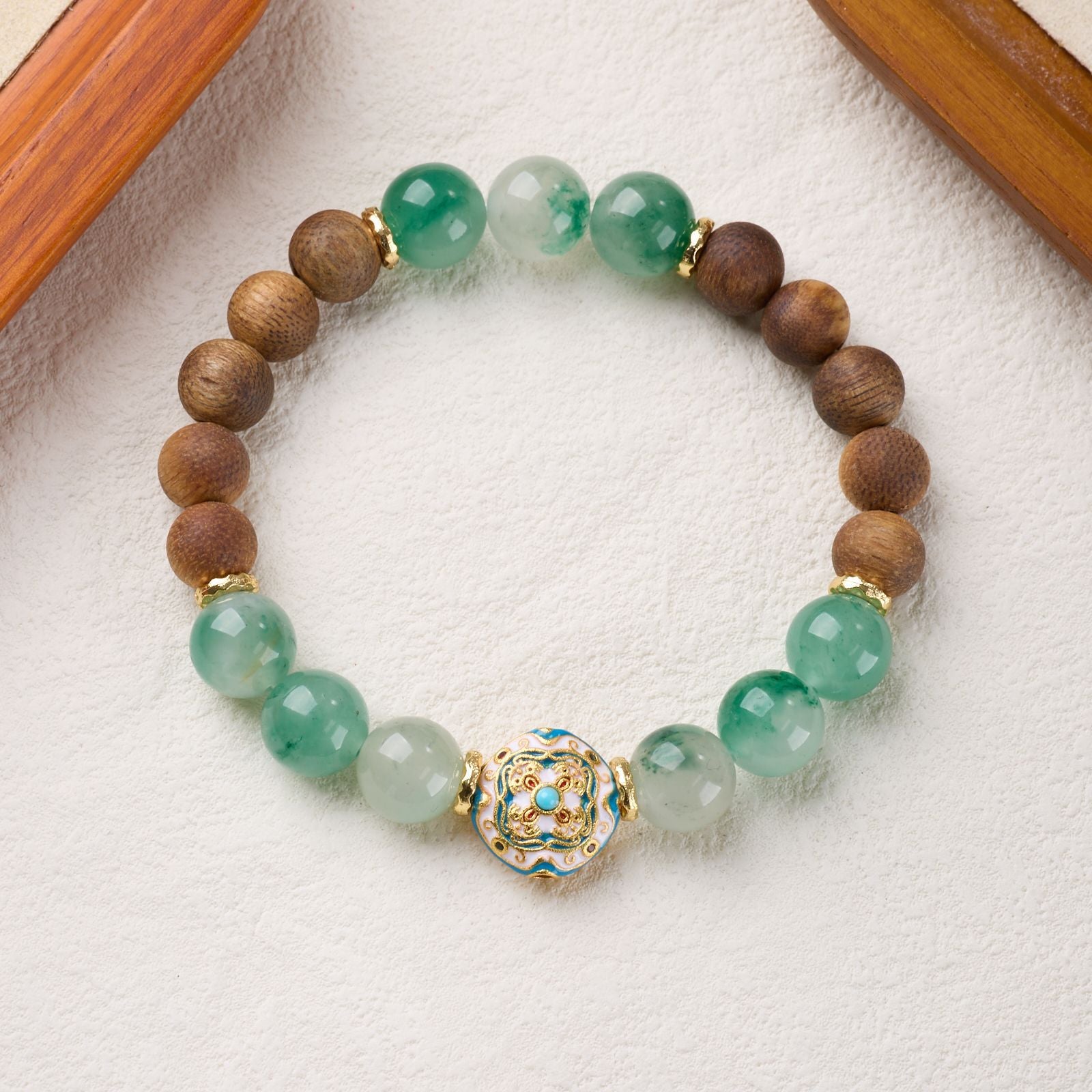 SheFav Natural African Emerald  Agarwood Bracelet