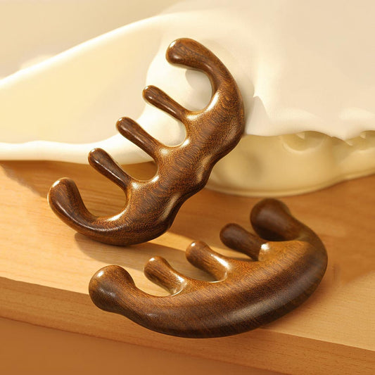 SheFav Natural Sandalwood Scalp Massager Comb