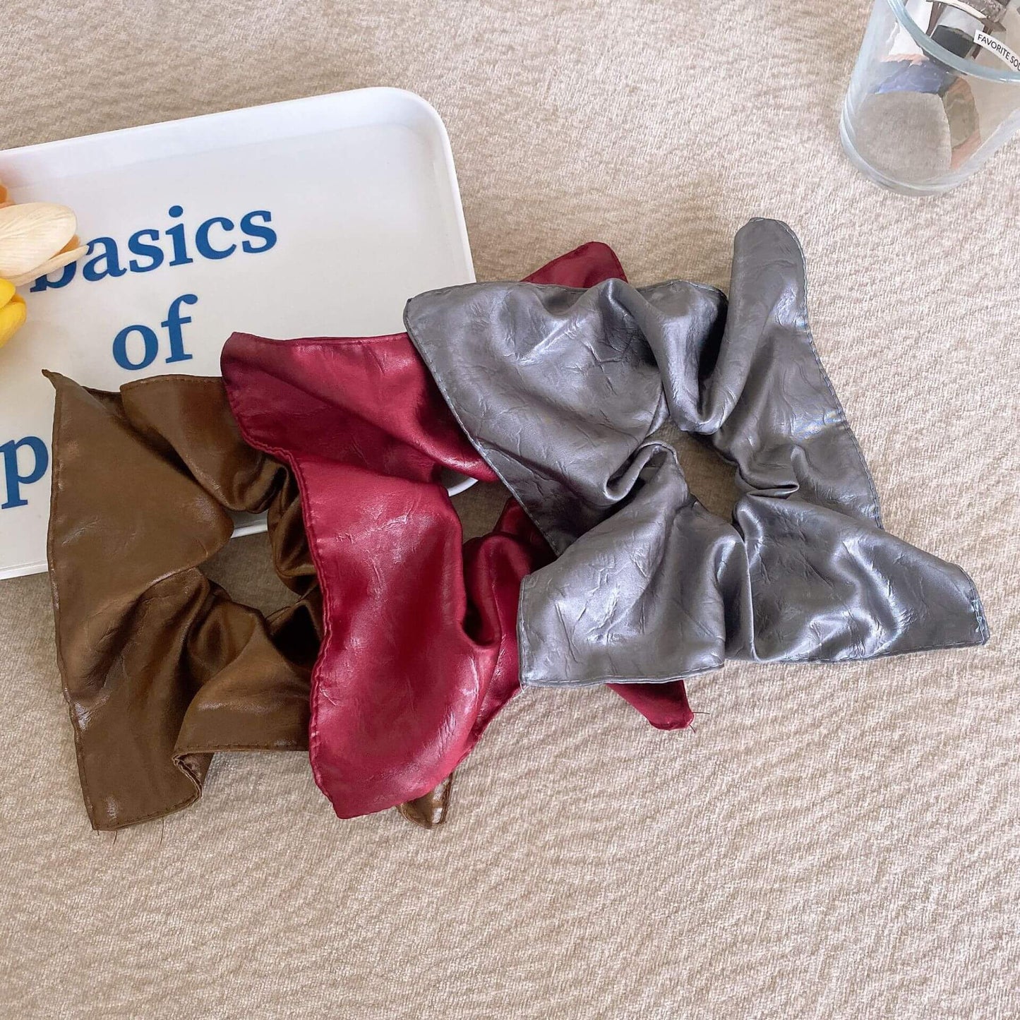 Square High Elastic Hair Tie Updo Scrunchies