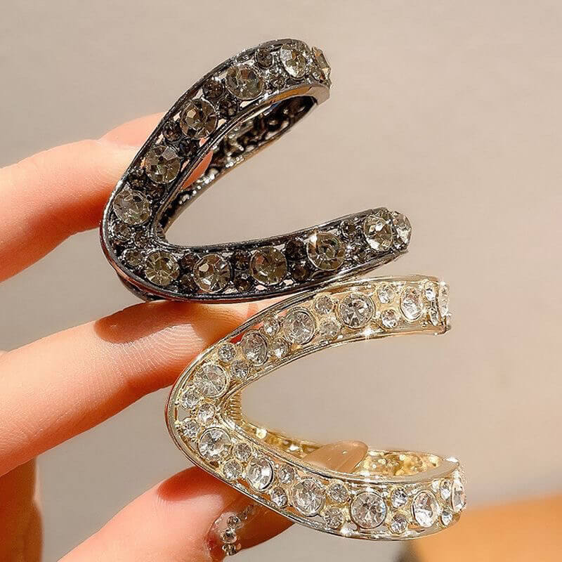 Stylish Diamond Hair Claw Clips Updo Holder