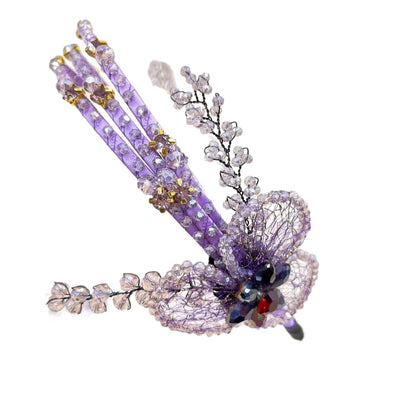 Vintage Handmade Knitted Flower Tassel Headband - SHEFAV