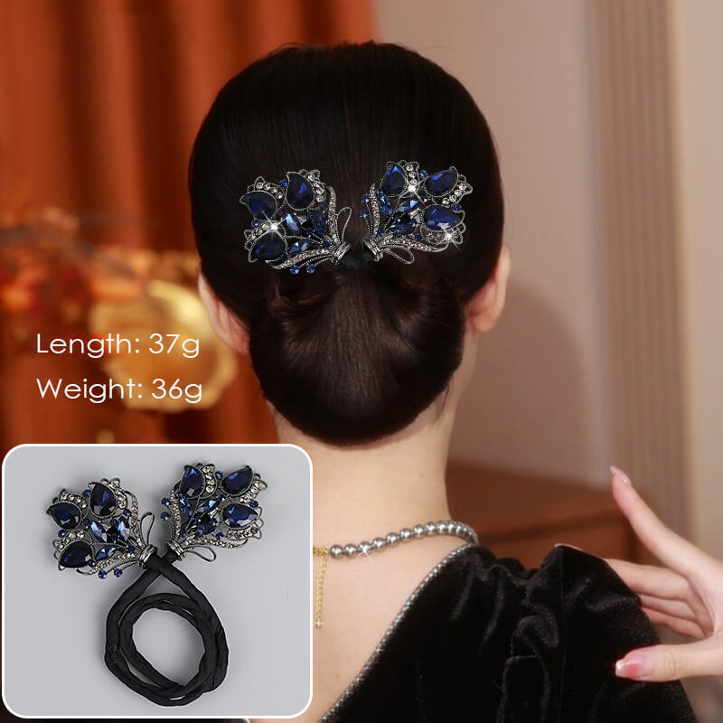 Handmade Tulip Crystal Ponytail Hairstyle Twist Clips